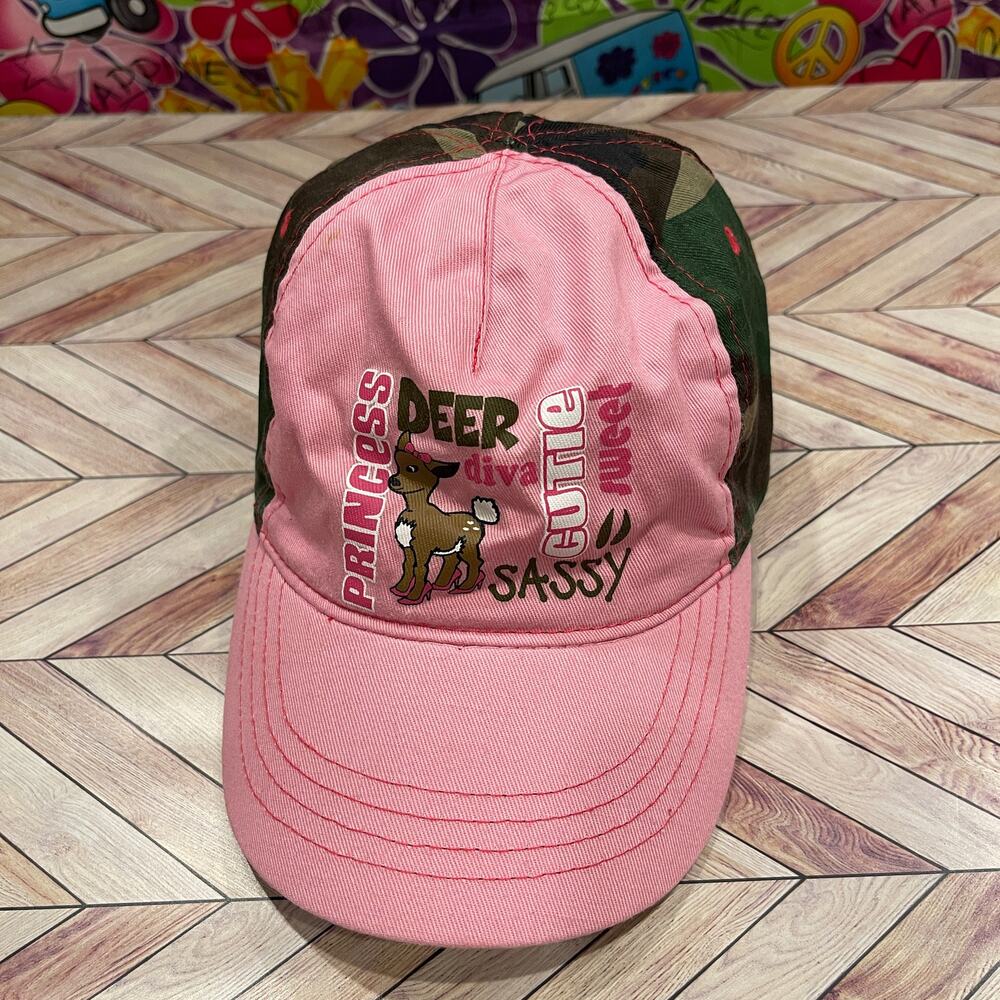 Paramount Toddler Girls Pink Camo Princess Reindeer Adjustable Baseball Hat